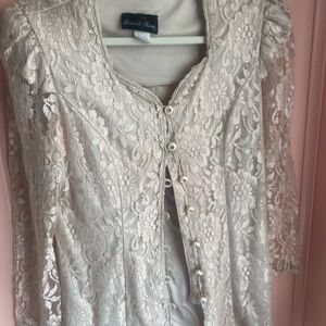 Davi's Rose Ivory Lace Blouse